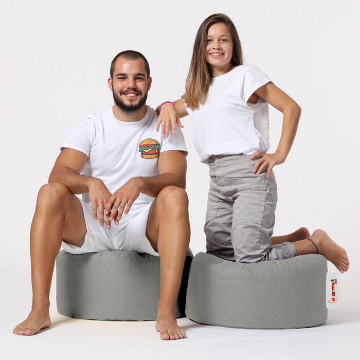 Atelier Del Sofa Round Pouf - Fume